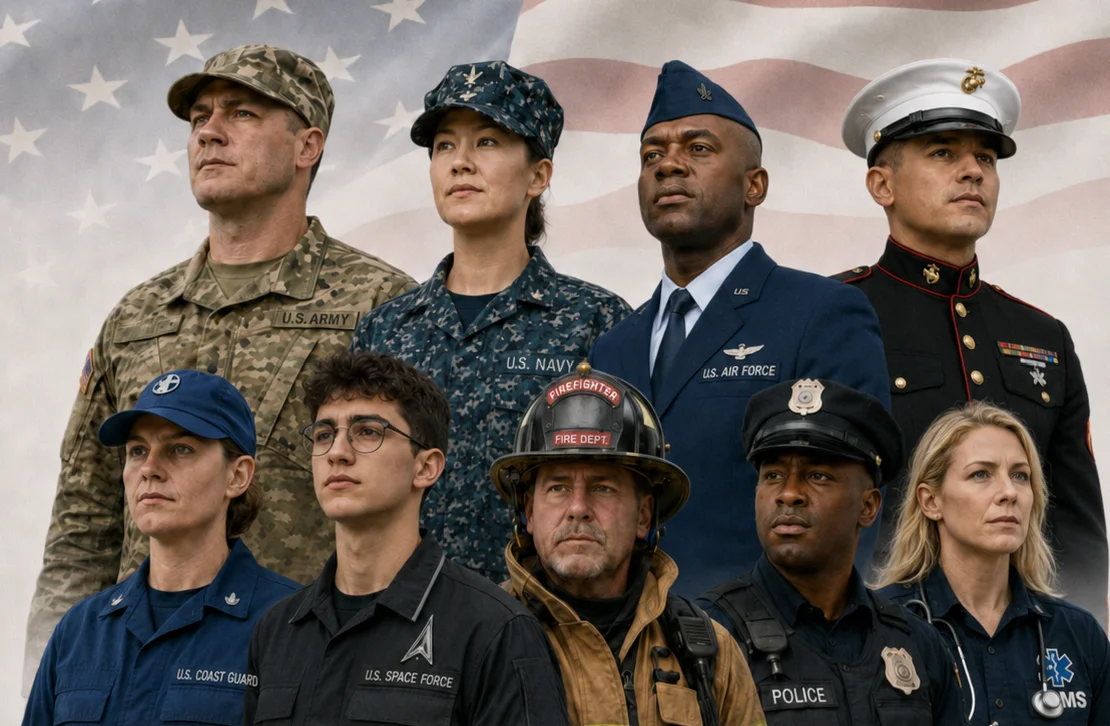 Veterans, military, and first responders discount at Zedaker Upholstery