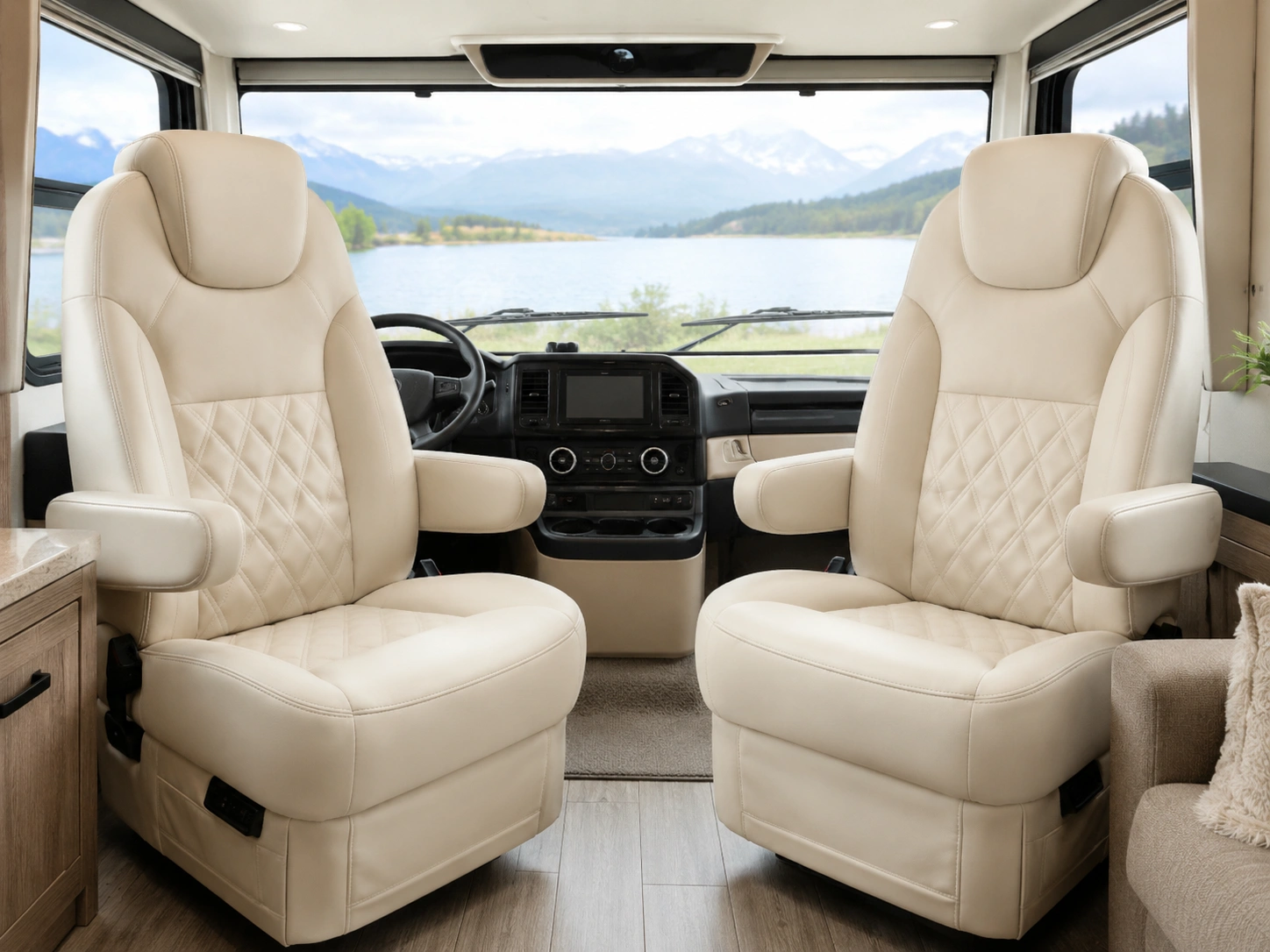 RV captain chair upholstery repair and recover